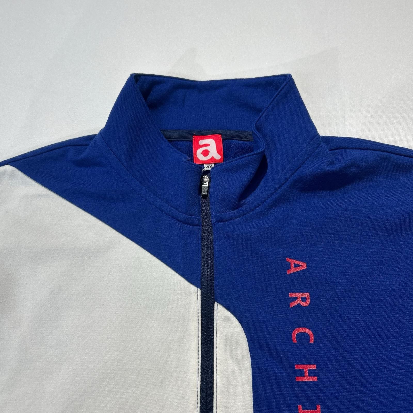 未使用品 メンズ アルチビオ archivio 長袖シャツ 48(L) 青×白 ハーフ