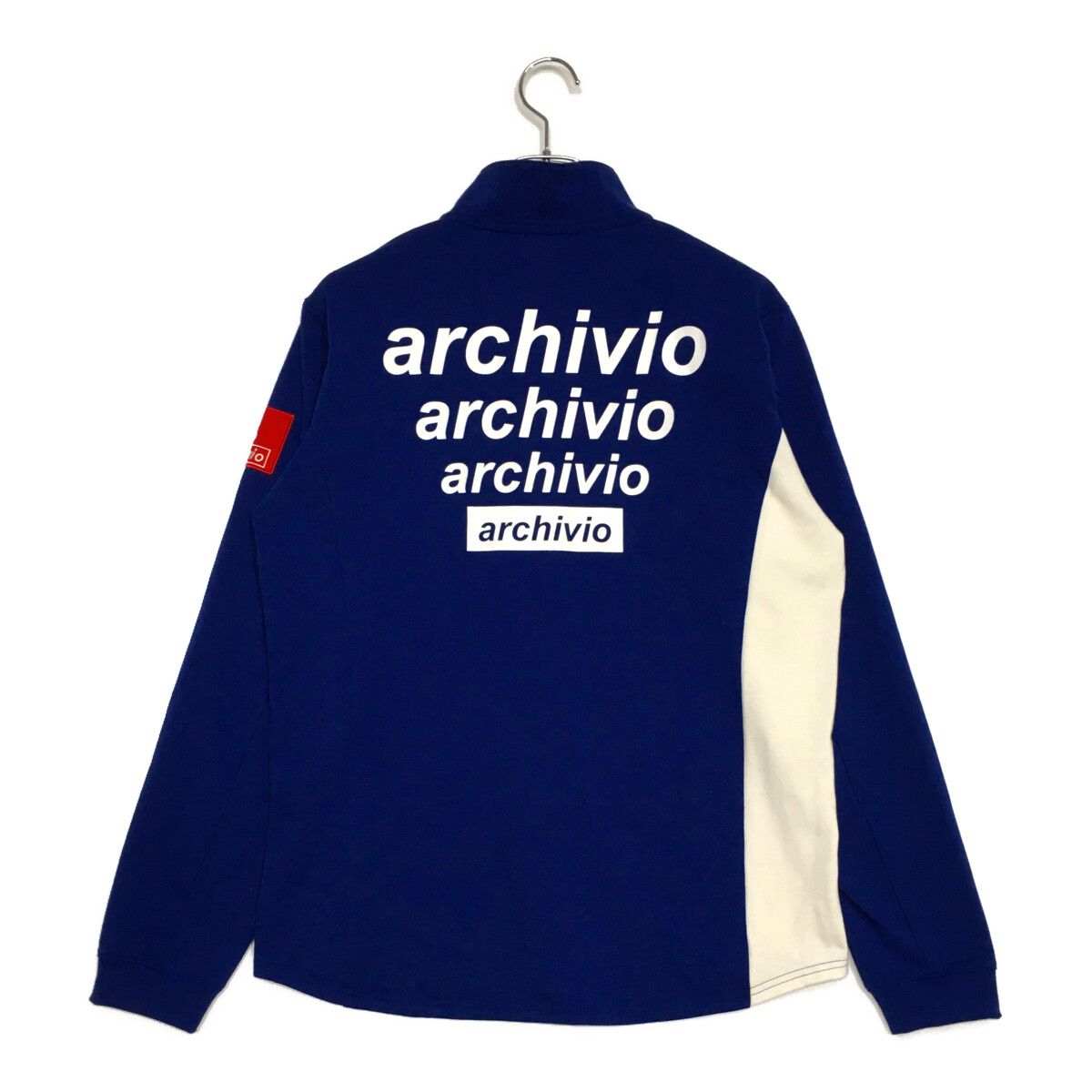 未使用品 メンズ アルチビオ archivio 長袖シャツ 48(L) 青×白 ハーフ