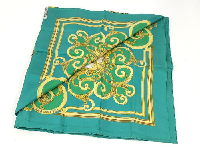 Hermes カレ90 大判スカーフ チュイルリー公園 LES TUILERIES シルク