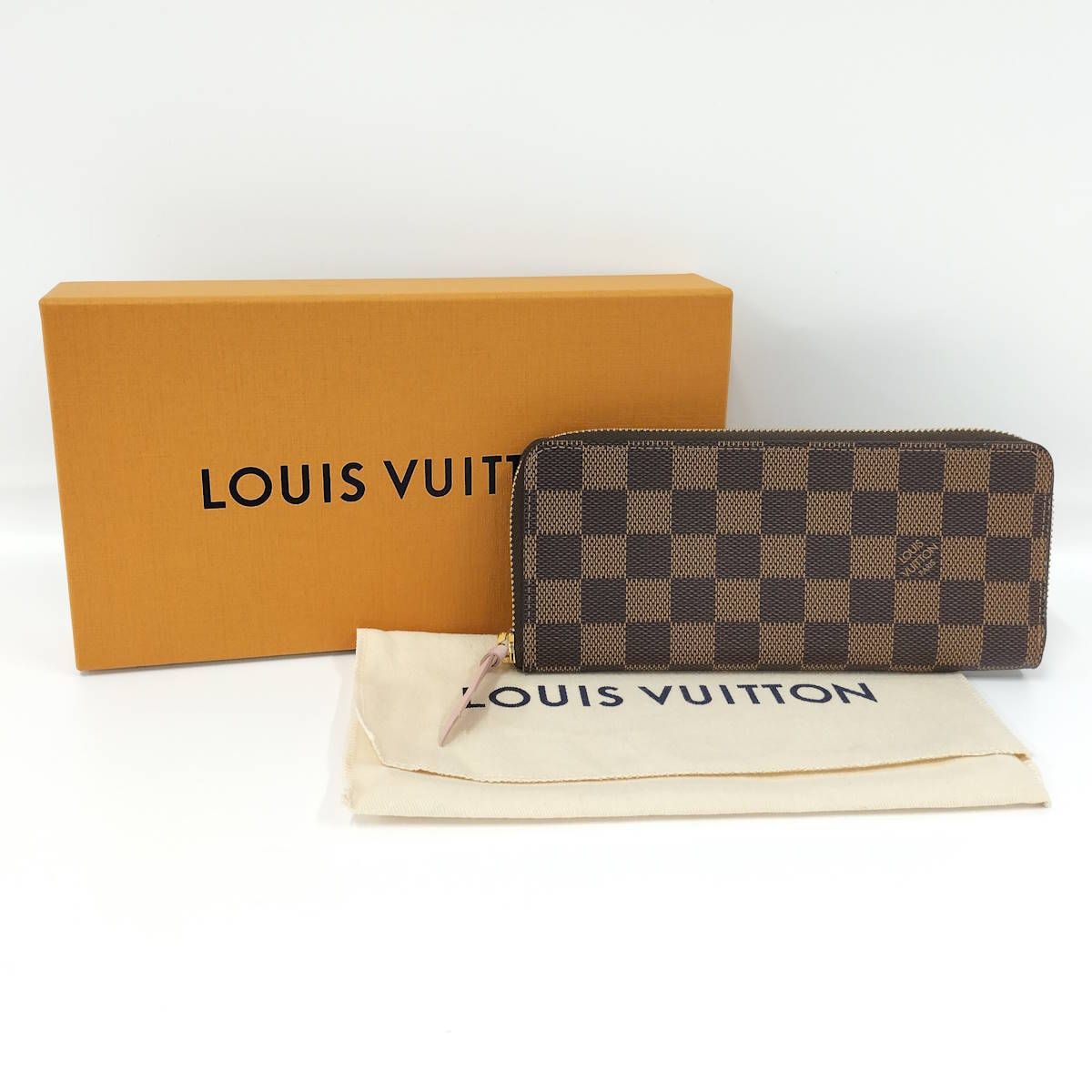LOUIS VUITTON ポルトフォイユクレマンス 長財布 ダミエ エベヌ N41626
