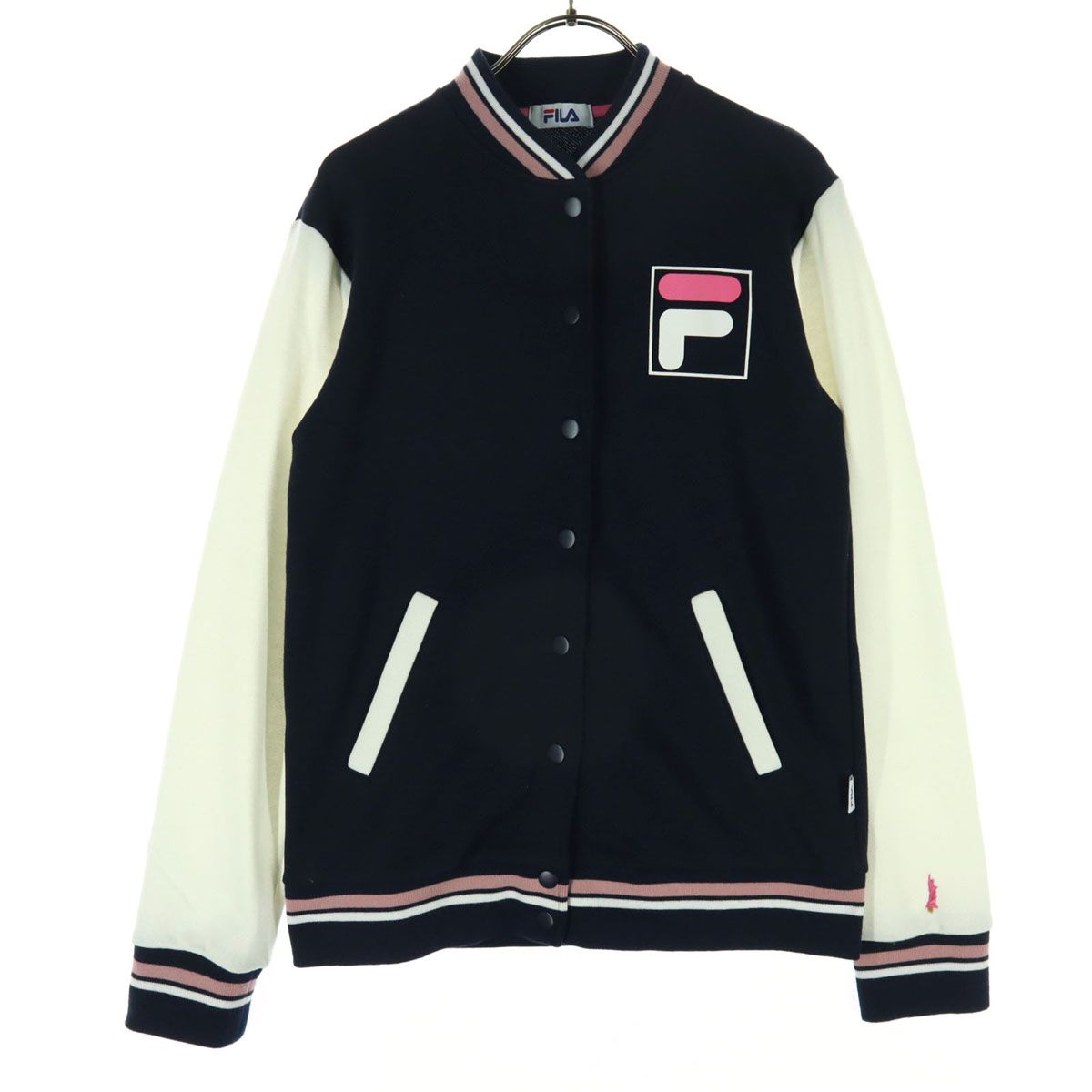 FILA フィラ 長袖 スタジャン 11 ネイビー レディース 古着 - メルカリ