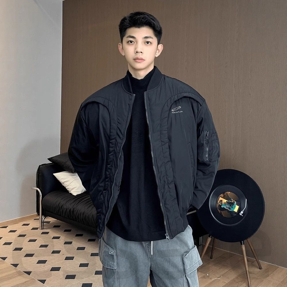 フライトジャケット ボア付き アメカジ メンズ ボアジャケット フライトジャケット 冬 厚手 無地 保温 暖かい