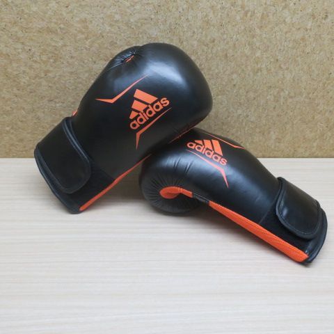 adidas ボクシンググローブ アディダス ブラック×オレンジ - メルカリ