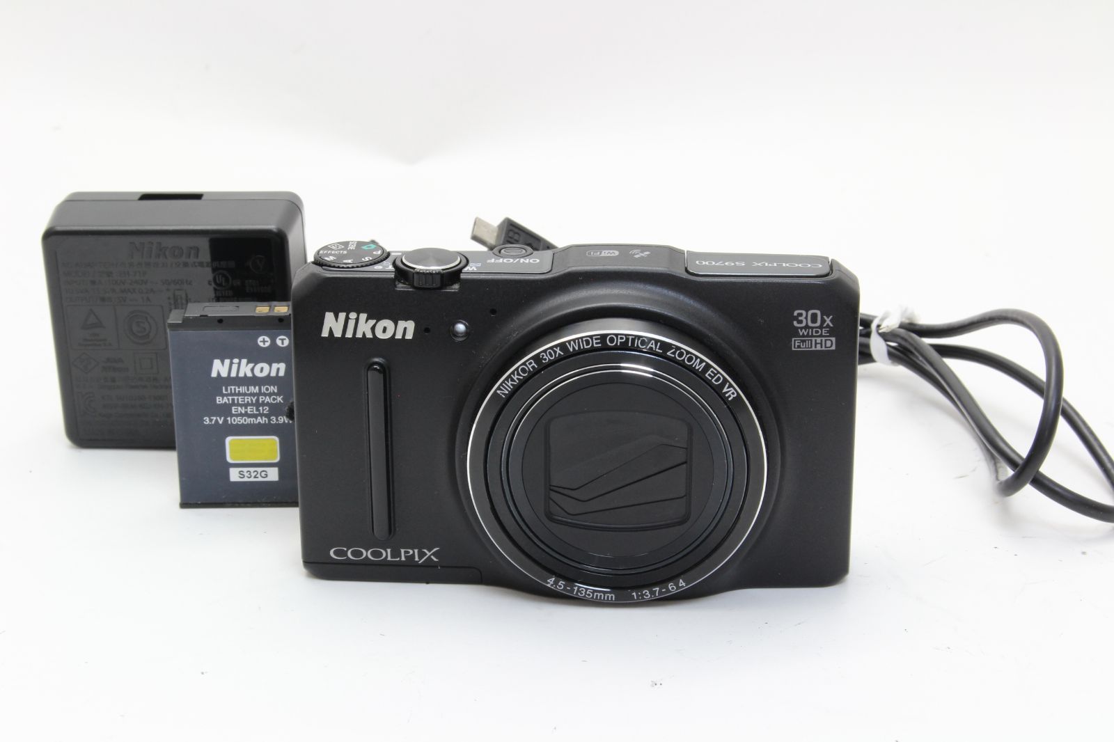 AB (良品) Nikon ニコン COOLPIX S9700 ブラック 初期不良返品無料 11