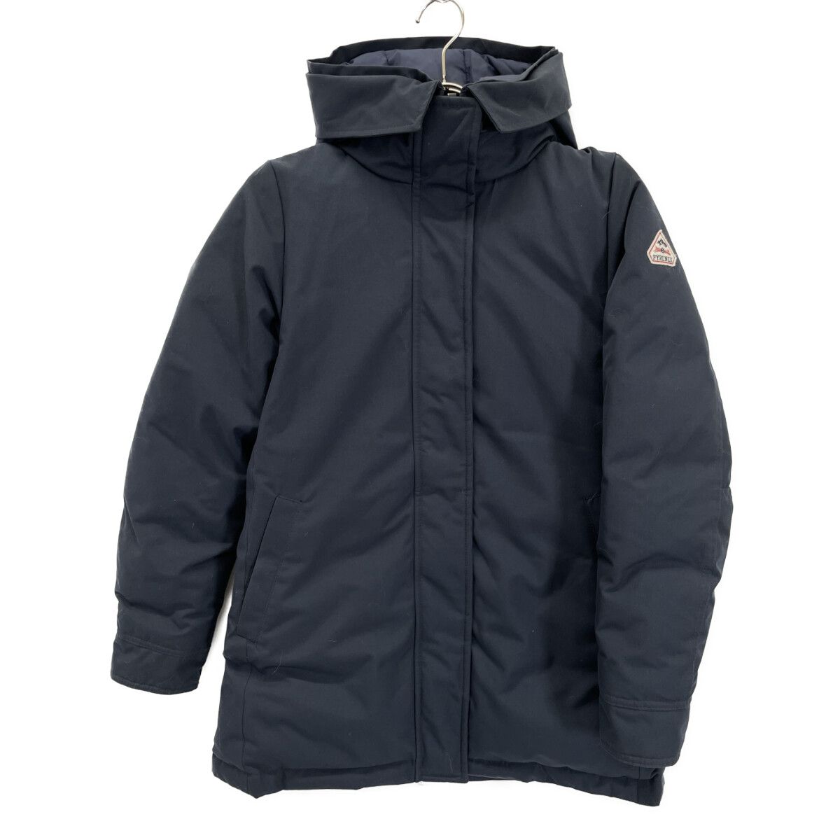 人気✨ピレネックス　ボルドー　フーデットダウンコート　ネイビー　紺　38 M 人気✨ピレネックス ボルドー フーデットダウンコート ネイビー 紺 38