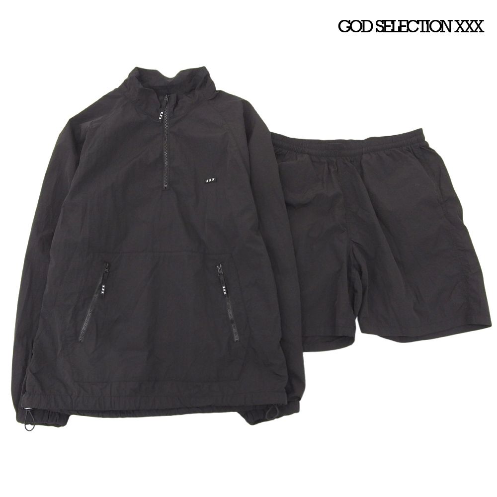 GOD SELECTION XXX FRAGMENT ナイロンハーフジップJKT 超美品 ゴッドセレクションXXX GOD SELECTION XXX FRGMT ナイロン