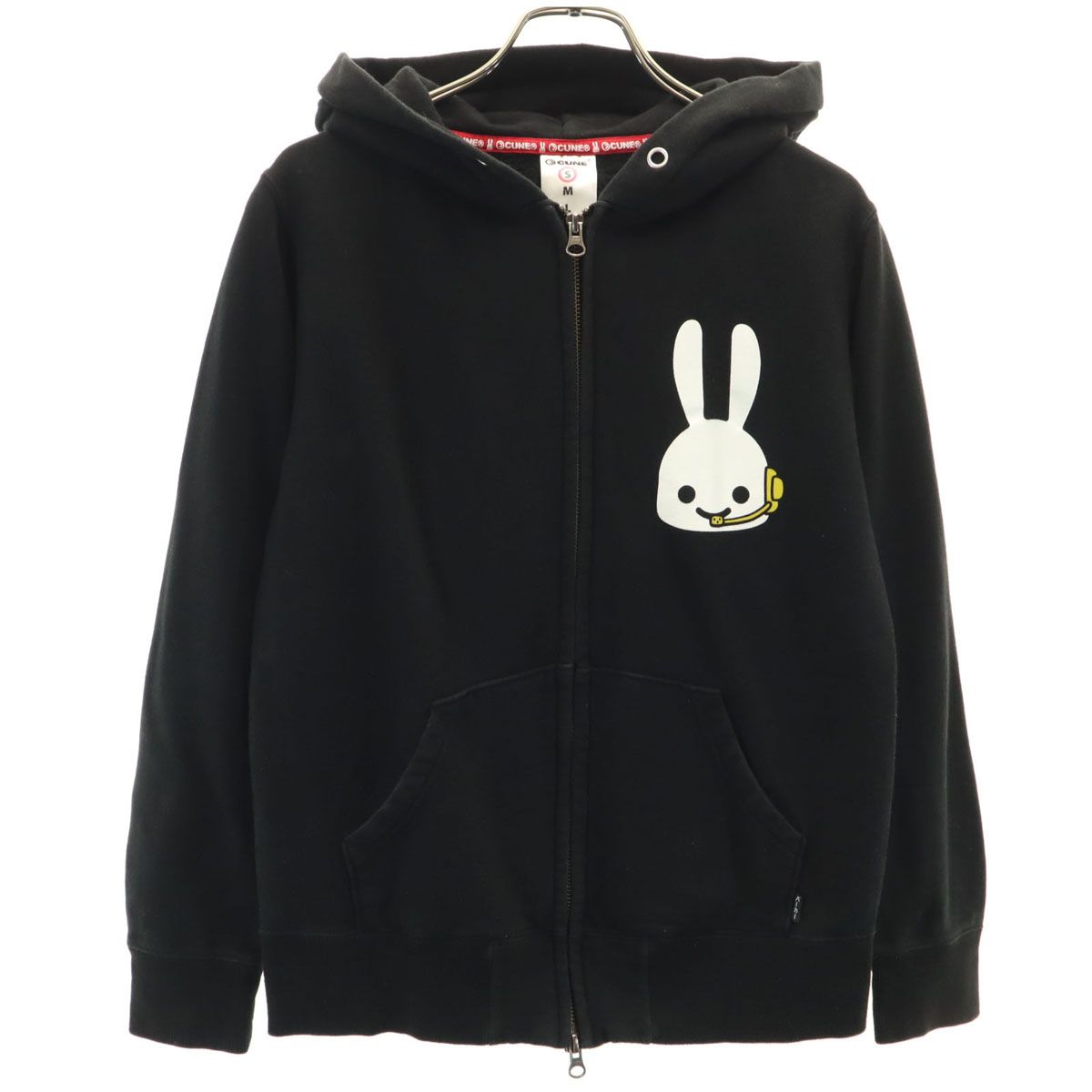 CUNE キューン バックプリント 長袖 スウェット ジップパーカー S 