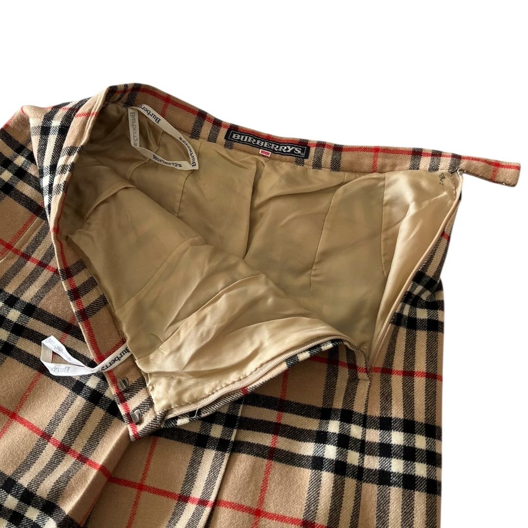 Burberrys バーバリーズ ノバチェックスカート ウール ギャザー