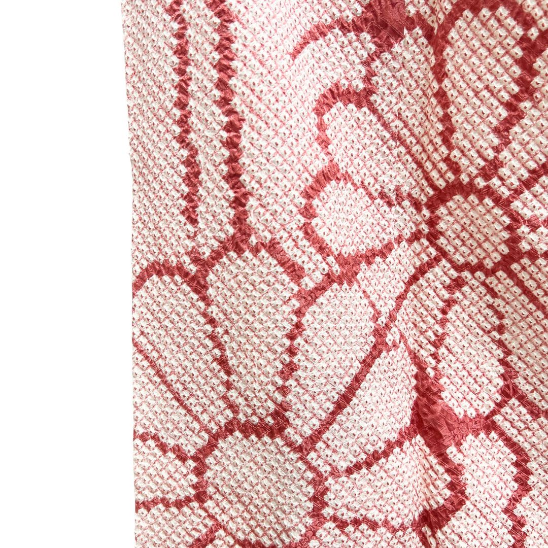 訪問着 総絞り 菊花 円弧 鹿の子 花紗綾形地紋 着物 114b d ms - メルカリ