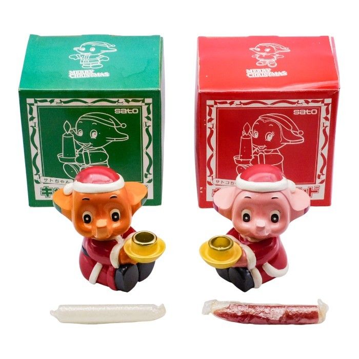 株式会社ニットー サトちゃん サトコちゃん キャンドルスタンド 2体