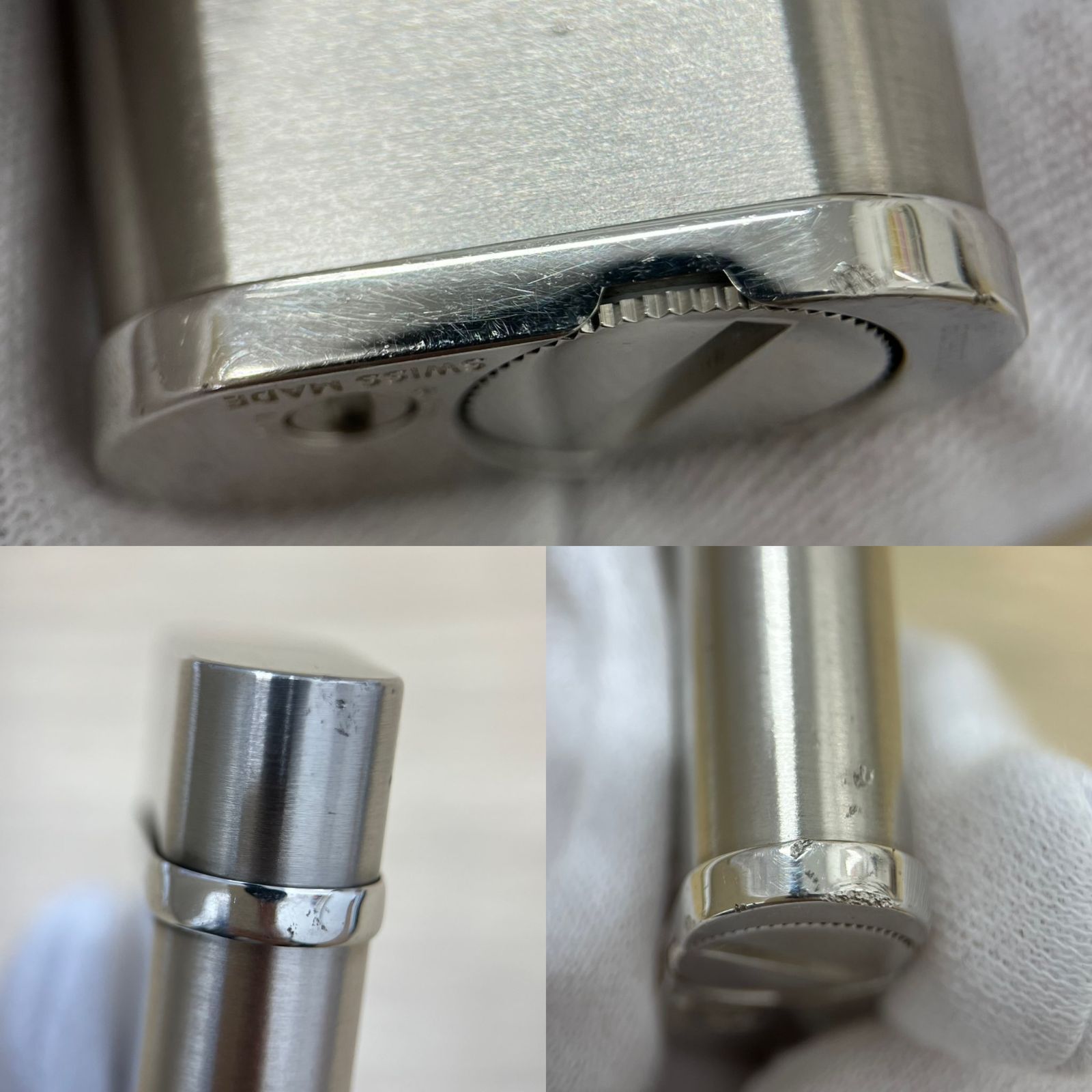 Y1129]Cartier カルティエ ゴドロン ライター ガスライター シルバー 