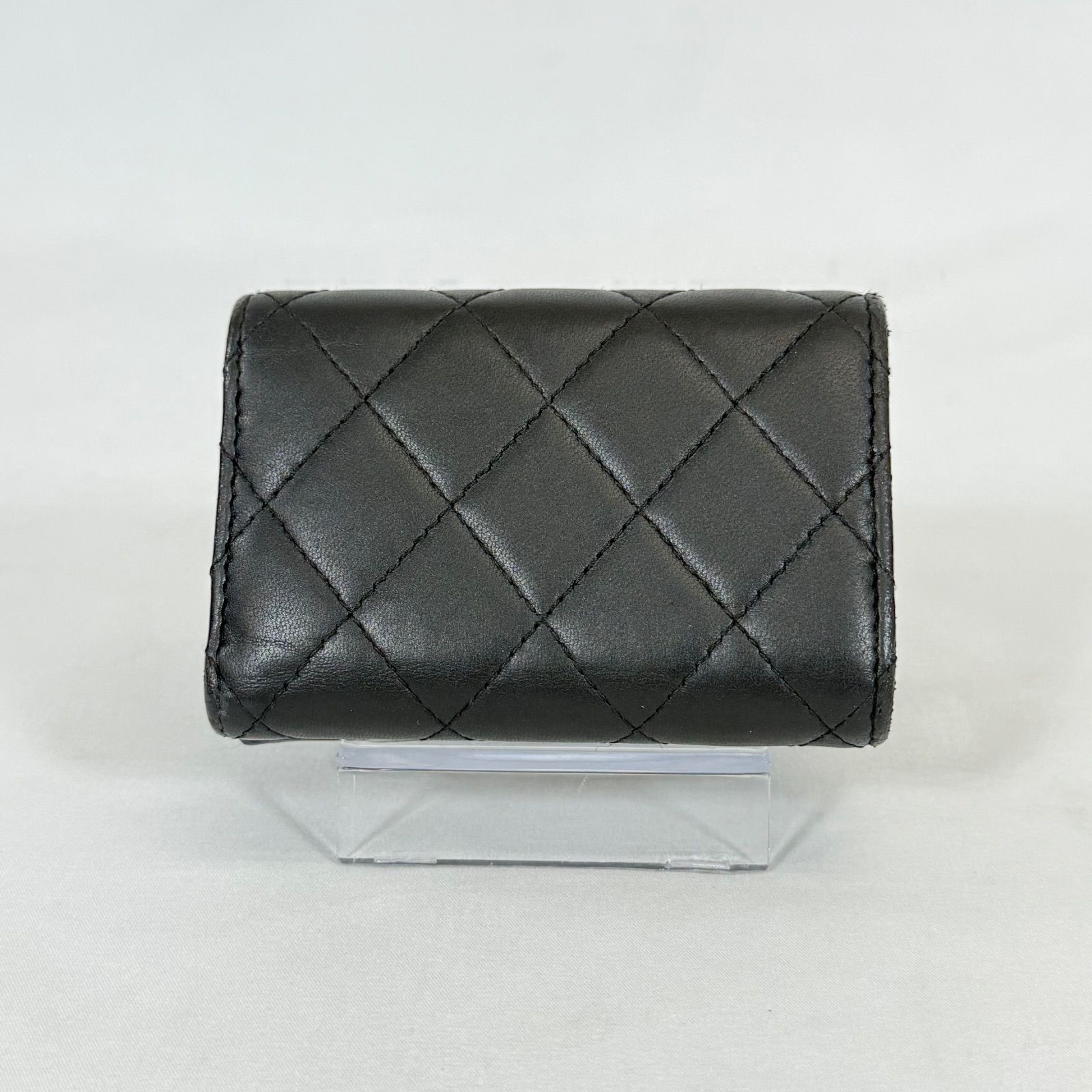 美品✨ CHANEL Wホック財布 マトラッセ ラムスキン 人気・近年モデル】CHANEL シャネル ラムスキン マトラッセ Wホック