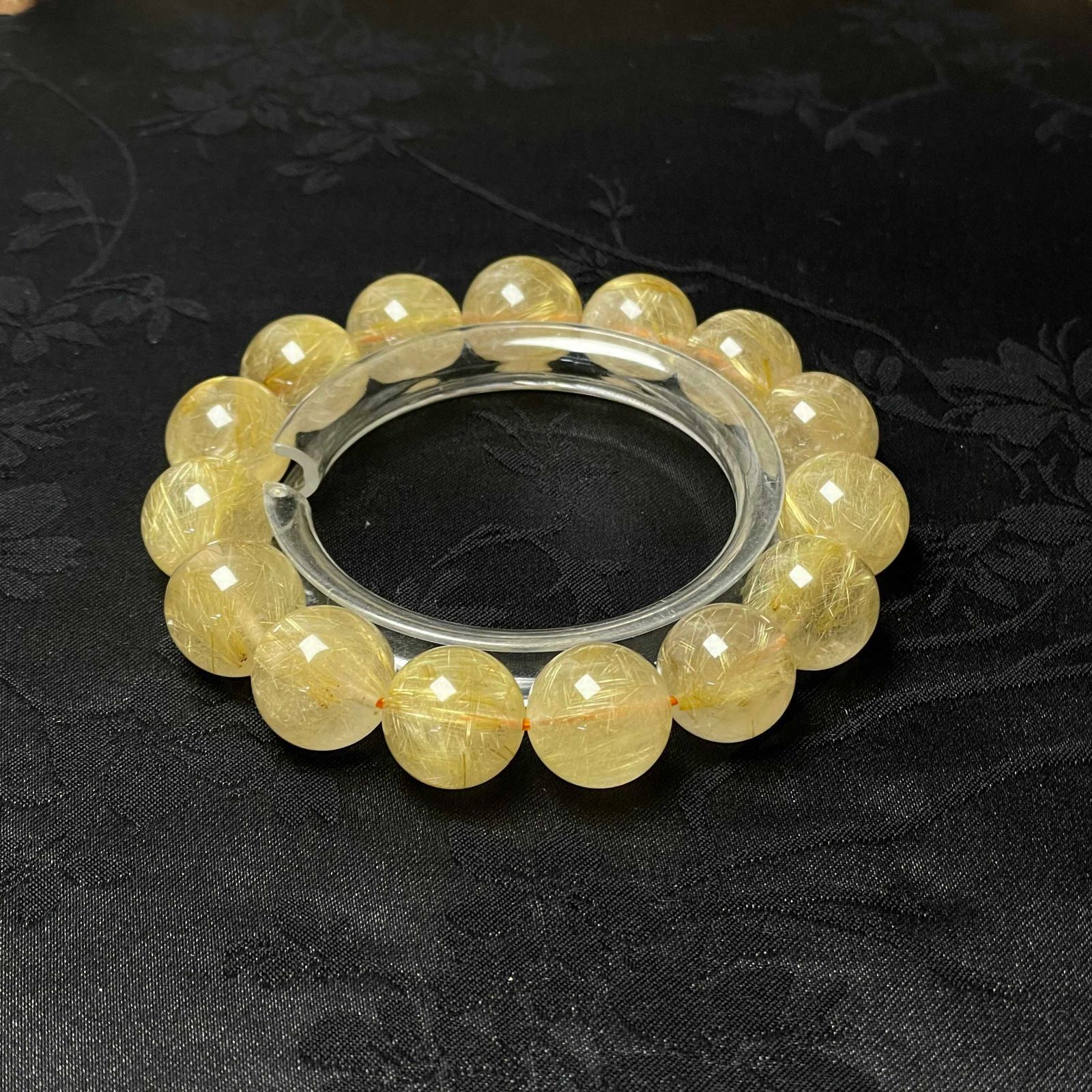 ルチルクォーツ ブレスレット 高級 EU製☆極!極満針ルチルクォーツ☆ブレスレット パワーストーン