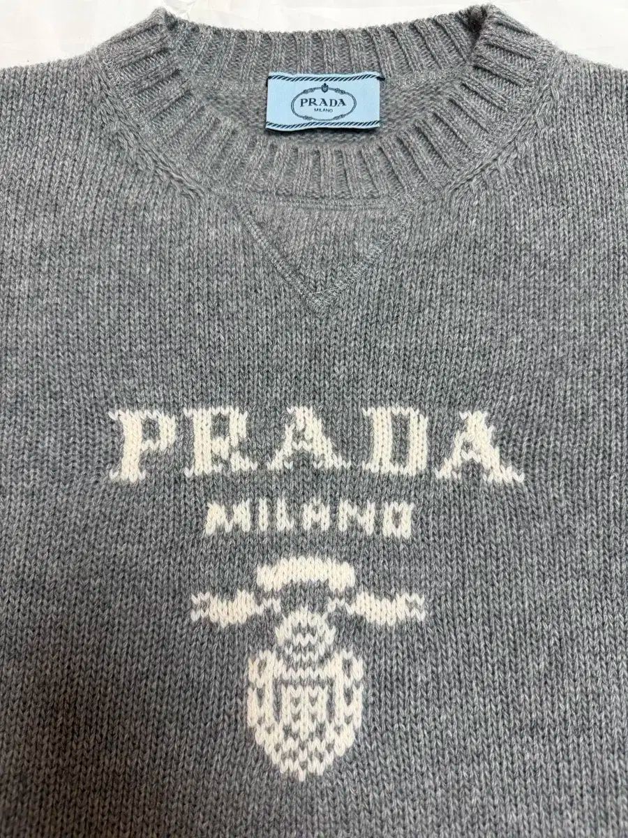 プラダ / カシミア ニット グレー ベスト / 38