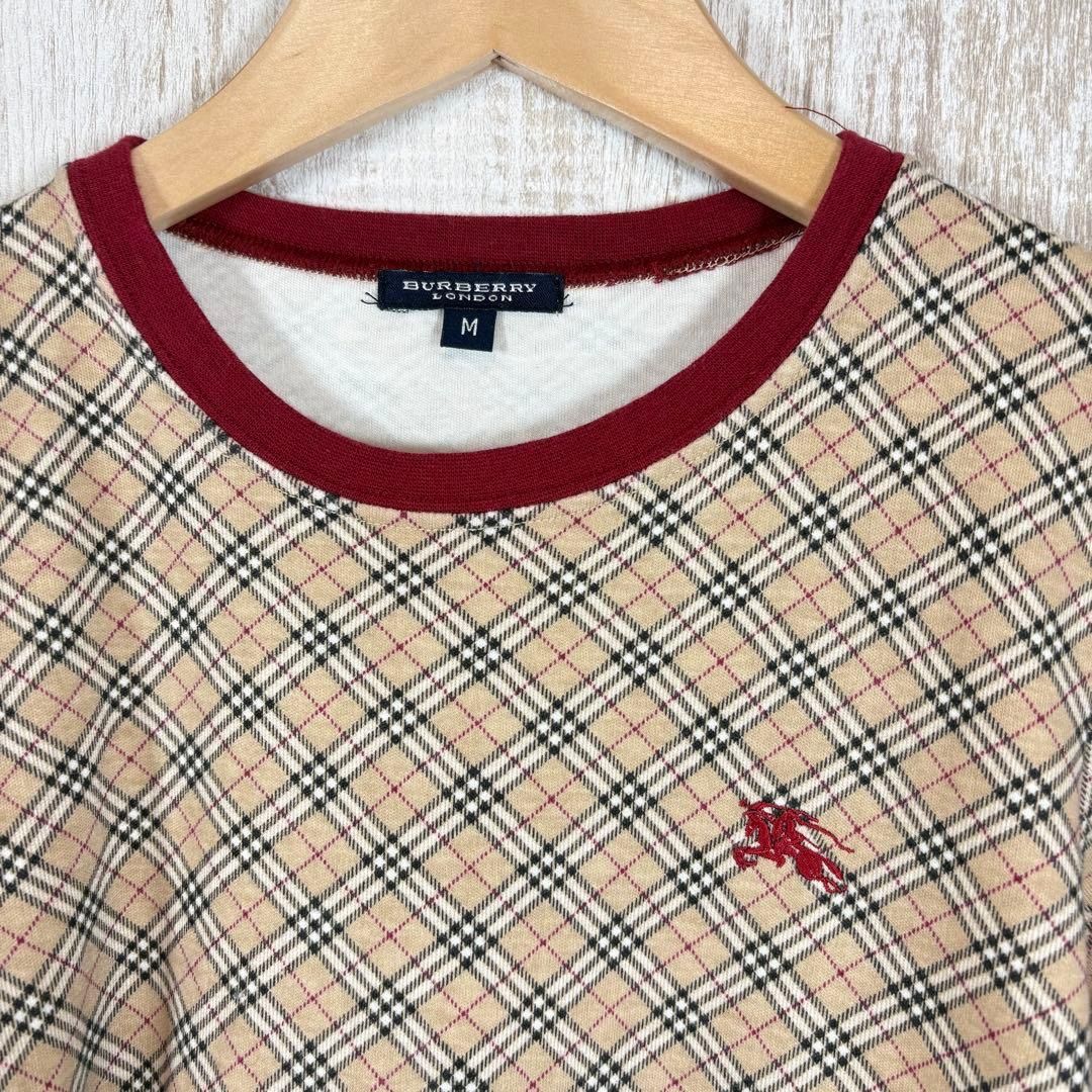 バーバリー ホースロゴ刺繍 ノバチェック 半袖シャツ 39 M BURBERRY