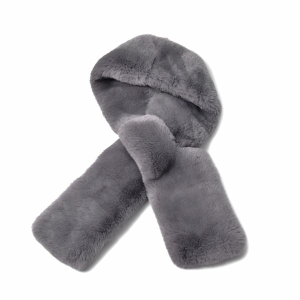 LOUIS VUITTON グレー ファー マフラー 中古・古着通販】LOUIS VUITTON (ルイ ヴィトン) ウールマフラー