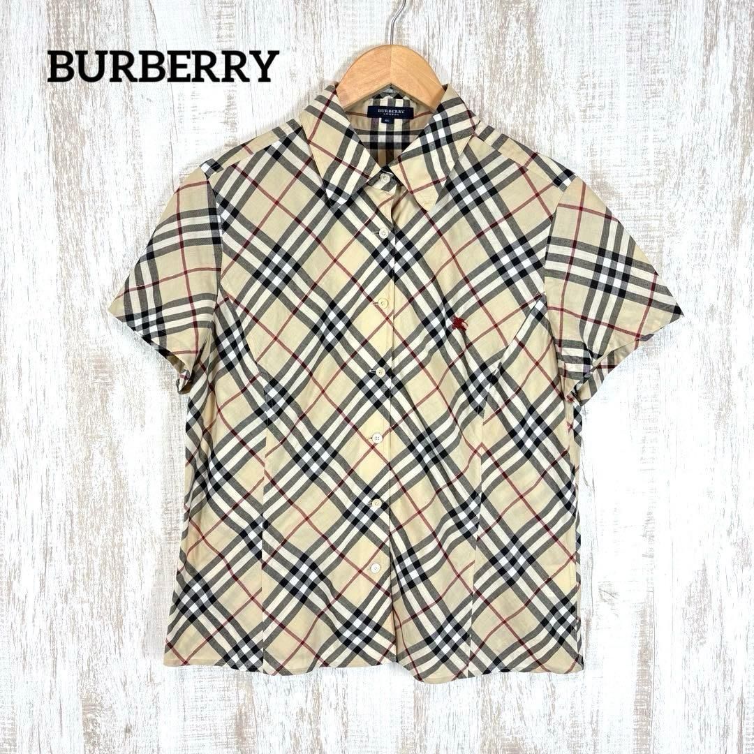未使用品 BURBERRY バーバリー 半袖 Tシャツ ホースロゴ ノバチェック チェック スリーブ コットンTシャツ (ホワイト) - ウィメンズ