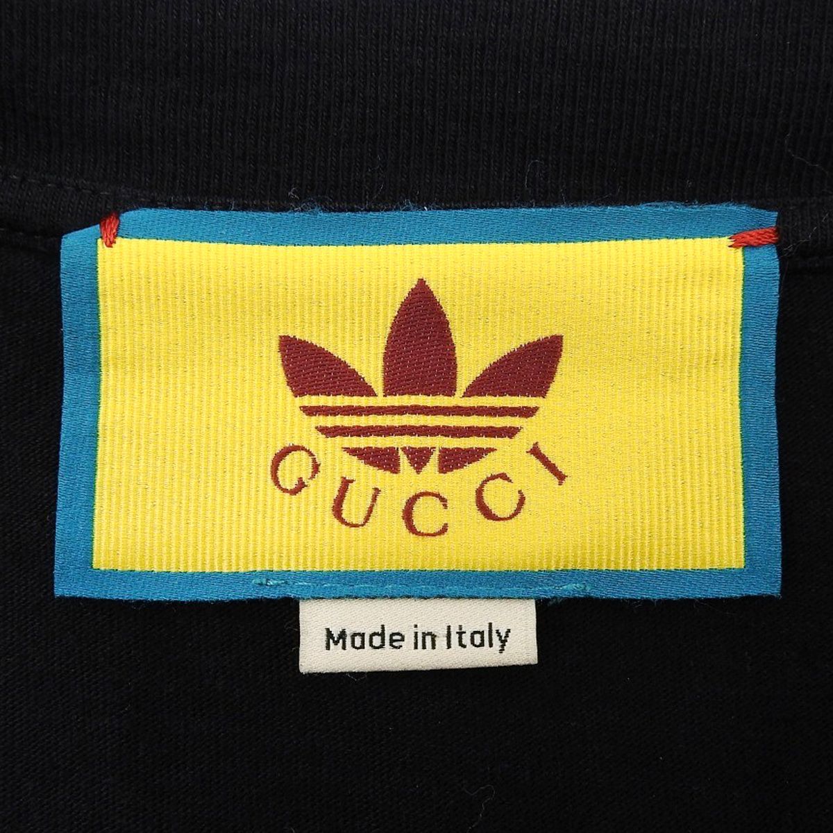 GUCCI アディダスコラボ ロングTシャツ #XXS ブラック コットン GUCCI アディダスコラボ ロングTシャツ #XXS ブラック コットン 【公式