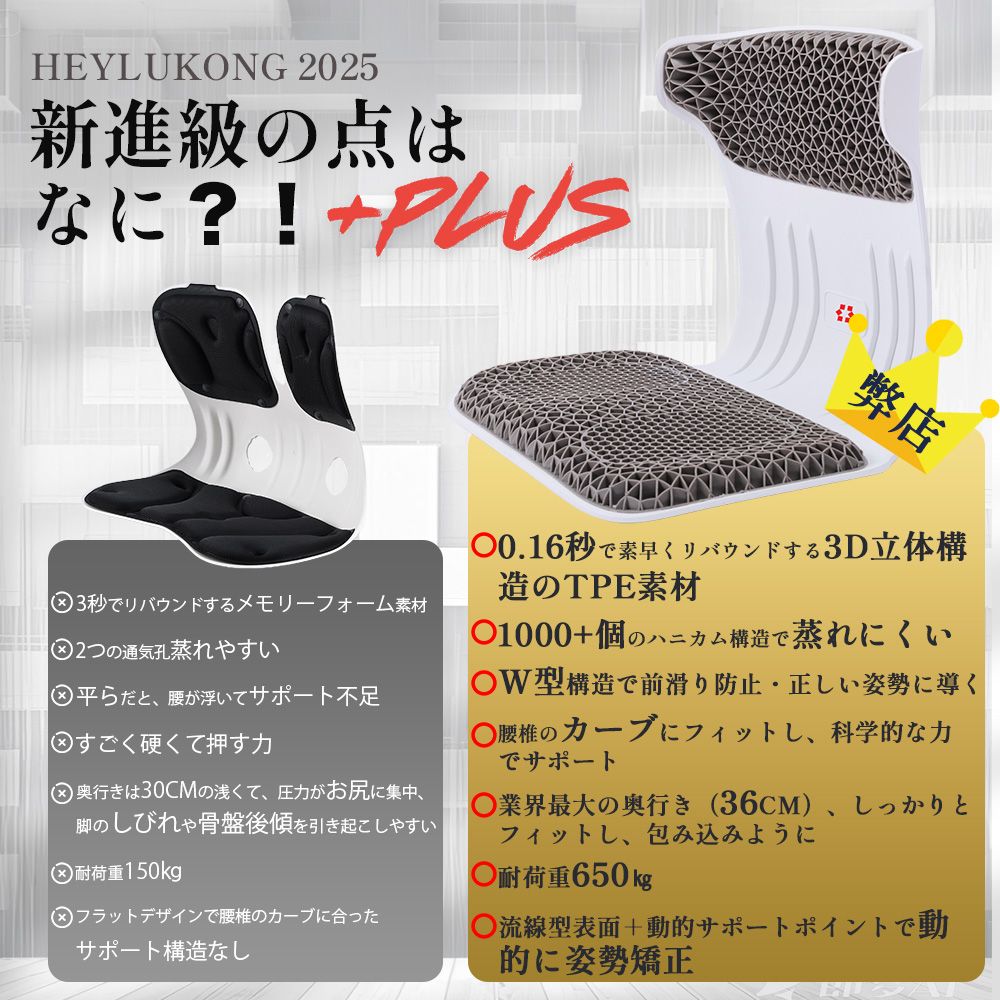PLHT 2台セット 紫PluSX2 姿勢矯正 椅子 骨盤サポート 骨盤矯正 猫背 