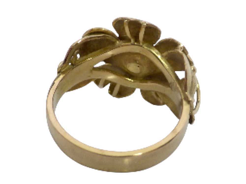 花柄リング K18 5.77g 11号 - メルカリ