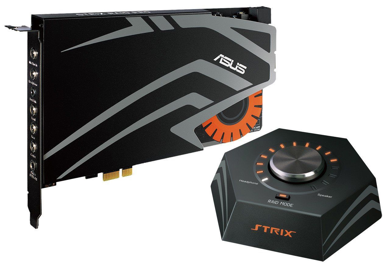 ASUSTek ハイレゾ対応 STRIXゲーミング サウンドカード PCI-E コントロールボックス付属 24bit/192kHz STRIX RAID DLX