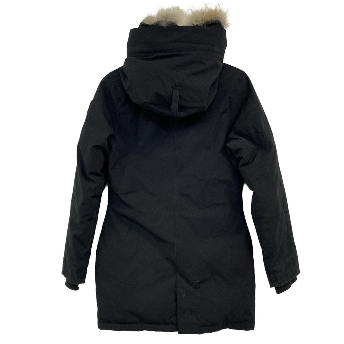 CANADA GOOSE カナダグース ダウンコート サイズXS レディース - 3037 JL 黒×アイボリー 長袖 コヨーテ 冬