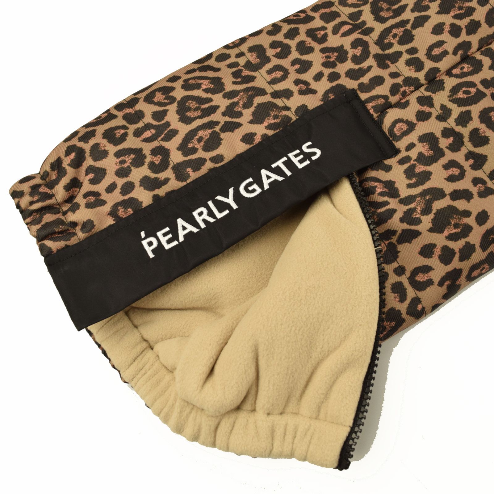 新品】パーリーゲイツ 裏フリース レッグウォーマー レオパード柄