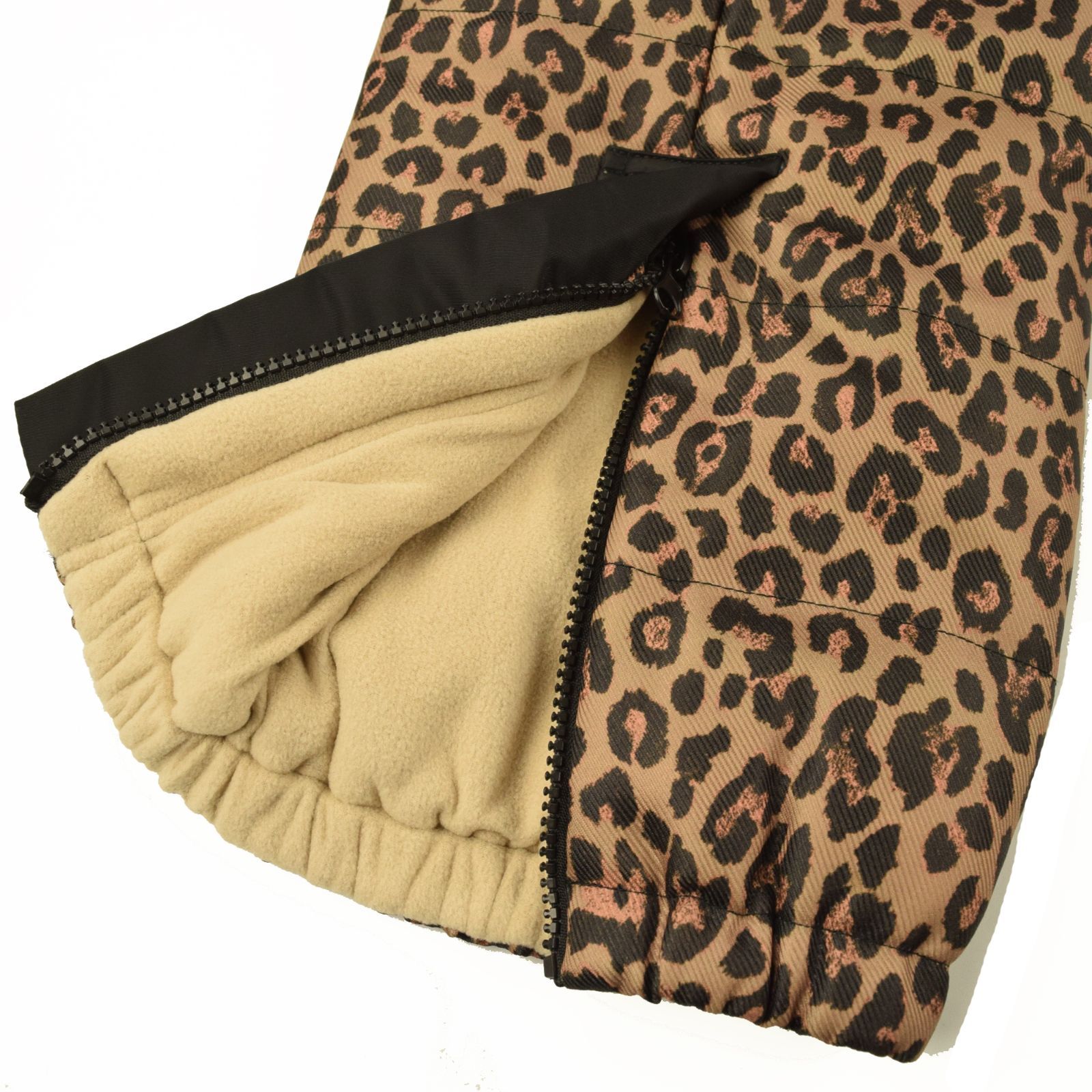 新品】パーリーゲイツ 裏フリース レッグウォーマー レオパード柄