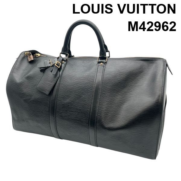 ○ ルイヴィトン LOUIS VUITTON ボストンバッグ キーポル50 ノワール