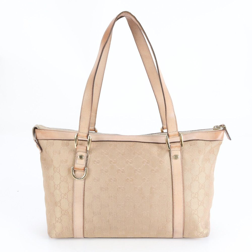 美品　GUCCI　グッチ　トートバッグ　アビー　ゴールド金具　肩掛け　レザー 美品 グッチ GG キャンバス アビー 141470 レザー トート バッグ
