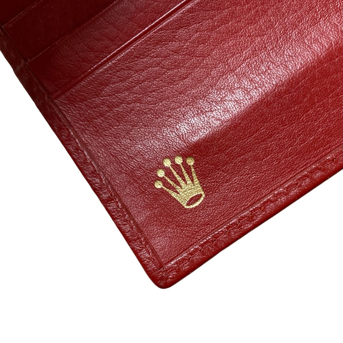 ロレックス　ROLEX 折り財布　ノベルティ　非売品　箱付き ROLEX(ロレックス) 2つ折り財布 - レッド ノベルティ レザー - メルカリ