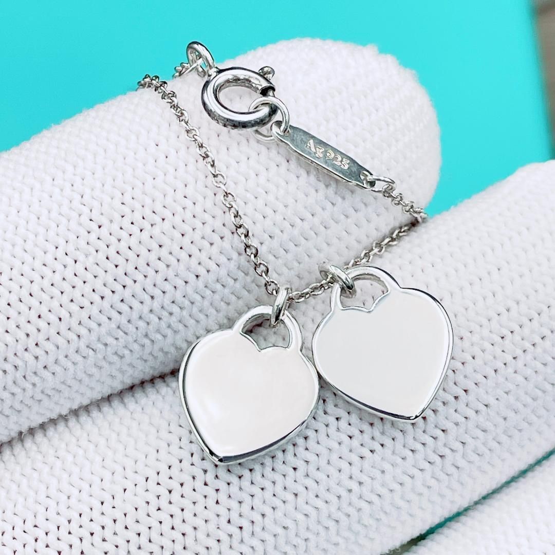 ◇ティファニー◇新品仕上済 リターントゥ Ag925 ダブルハート ネックレス ◇ティファニー◇ 新品仕上済 リターントゥ ダブルハート ネックレス