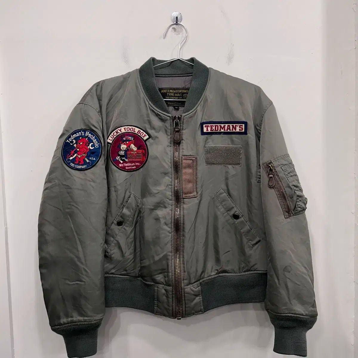 TEDMAN テッドマン MA-1 フライトジャケット カーキ ワッペン XL