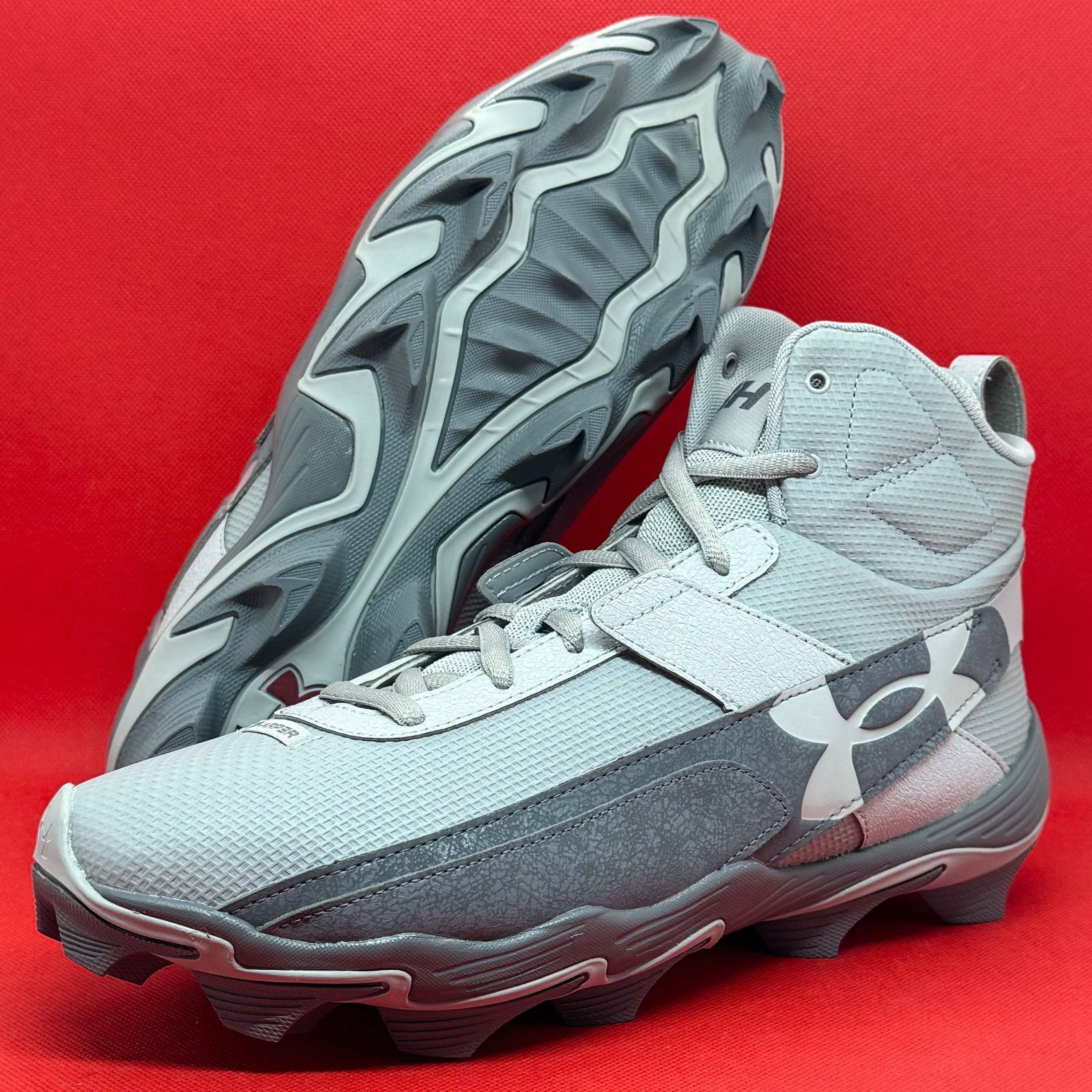 新品 アンダーアーマー ポイントスパイク ハーパー10 グレー - メルカリ