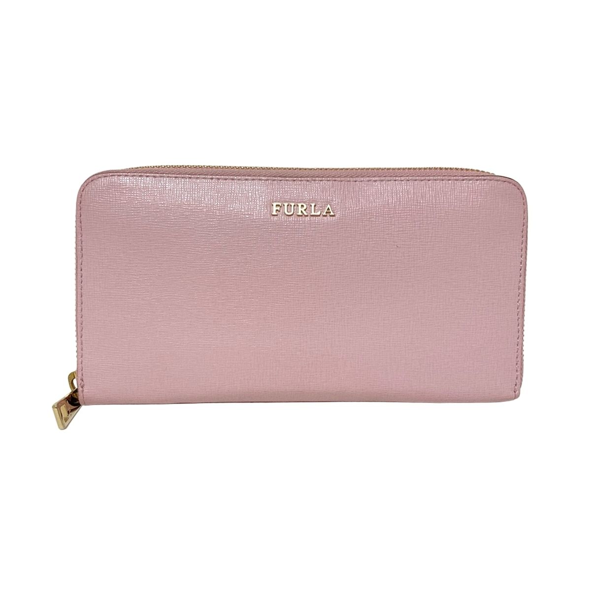 【新品】FURLA フルラ ライトピンク ラウンドファスナー長財布 保存袋付 FURLA(フルラ) 長財布 - ライトピンク ラウンドファスナー レザー