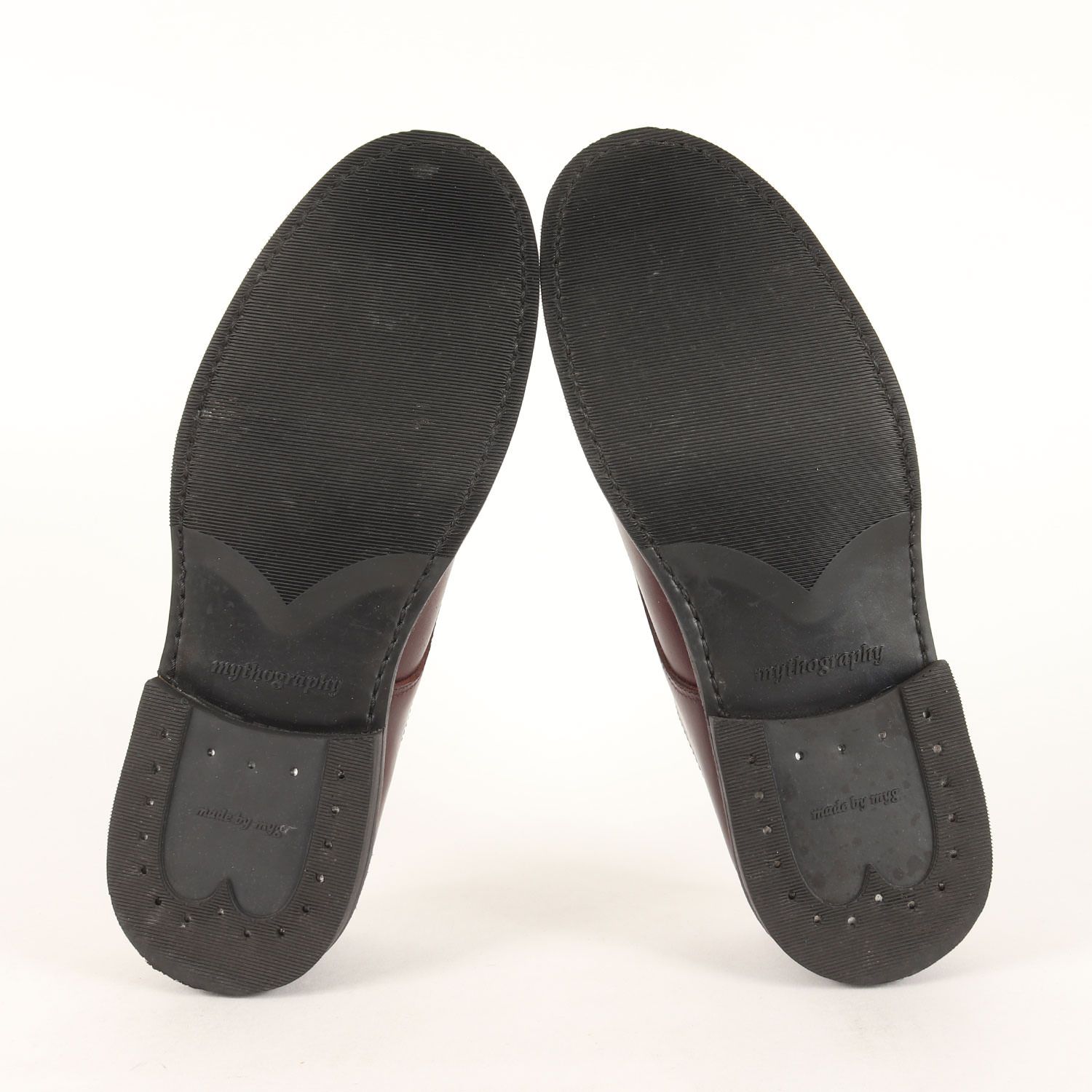 mythography ミソグラフィー サイズ:42(27.0cm相当) | プレーントゥ ダービー シューズ (myth037) | ダークブラウン | ブランド 靴 革靴【メンズ】【中古】【K4641】 mythography ミソグラフィー サイズ:42(27.0cm相当) | プレーントゥ