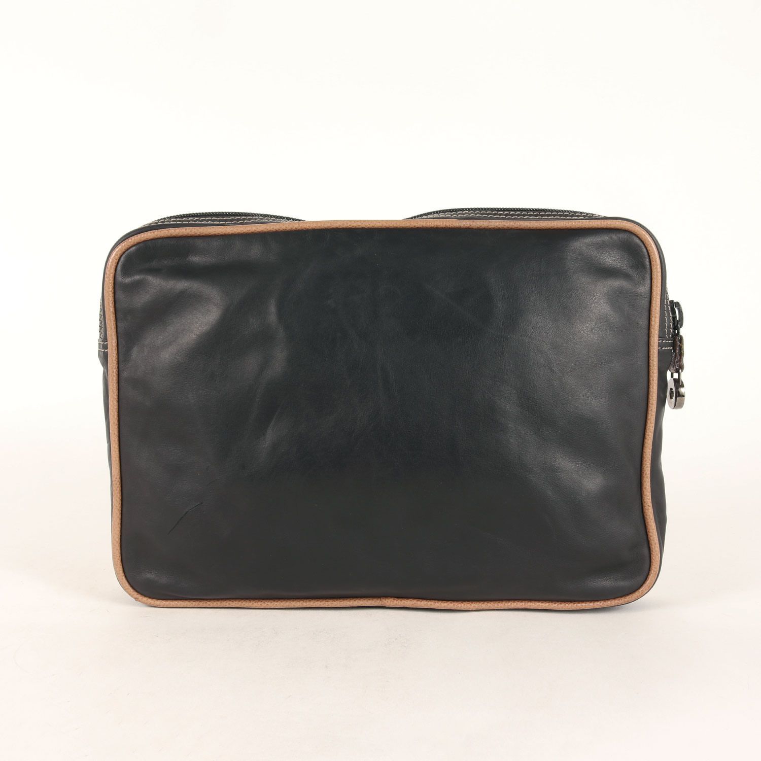 LOEWE ロエベ アナグラム パッチ 刺繍 レザー クラッチバッグ