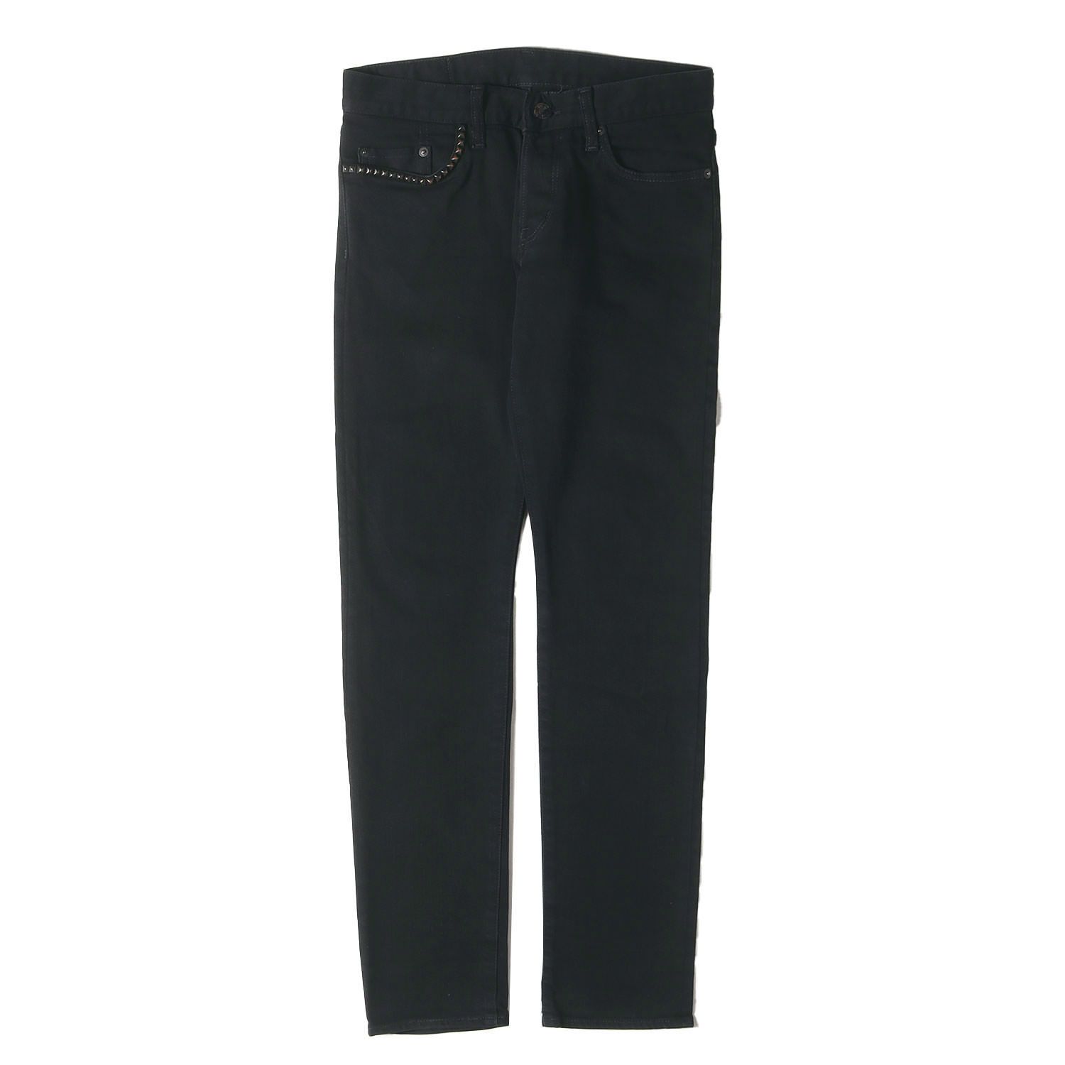 HYSTERIC GLAMOUR ヒステリックグラマー パンツ ブラック 黒 サイズ:30 | スタッズ ストレッチ デニム スキニー パンツ (0241AP20) | ボトムス ズボン【メンズ】【中古】【K4641】 HYSTERIC GLAMOUR ヒステリックグラマー パンツ ブラック 黒 サイズ:30