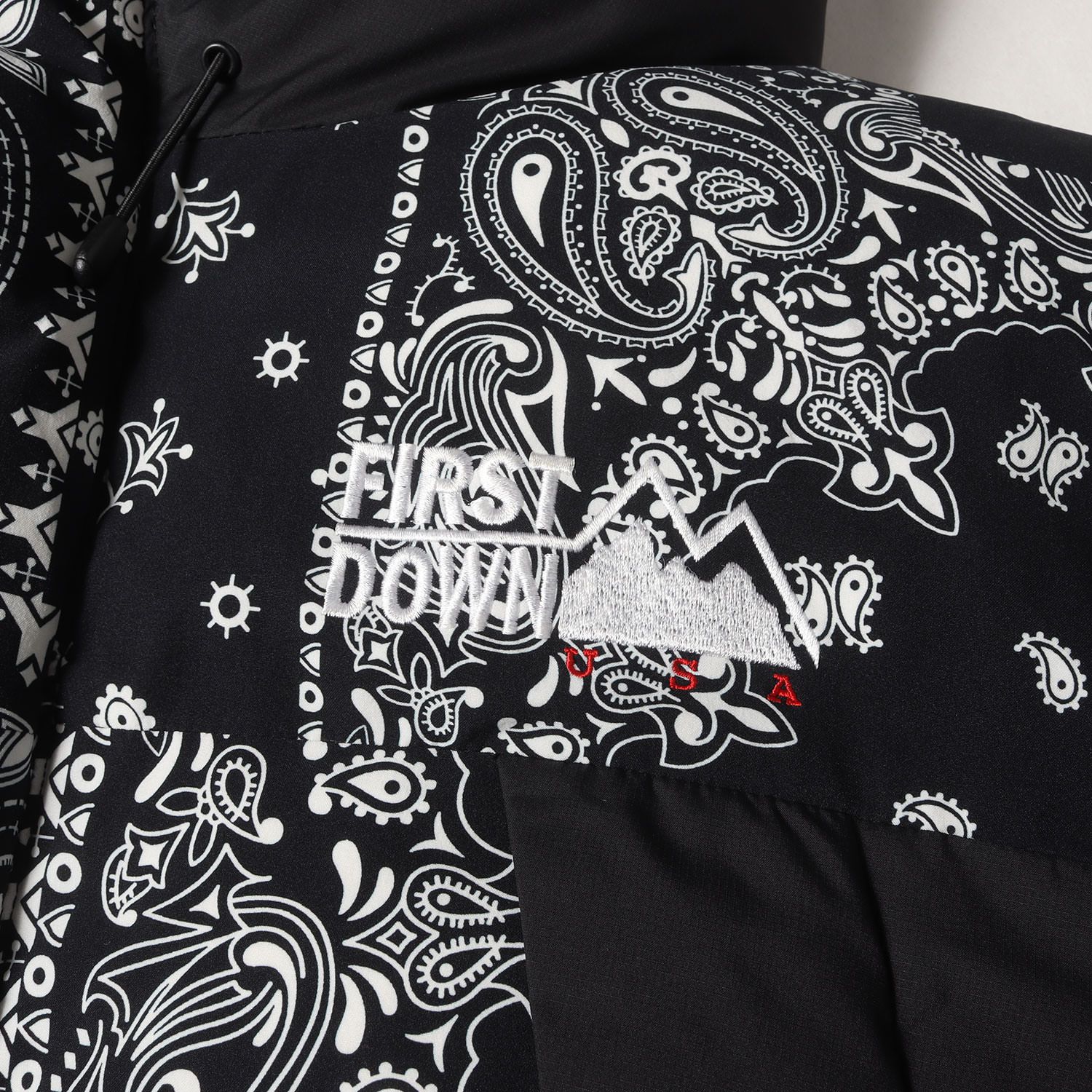 FIRST DOWN ファーストダウン ジャケット ブラック 黒 サイズ:XL 