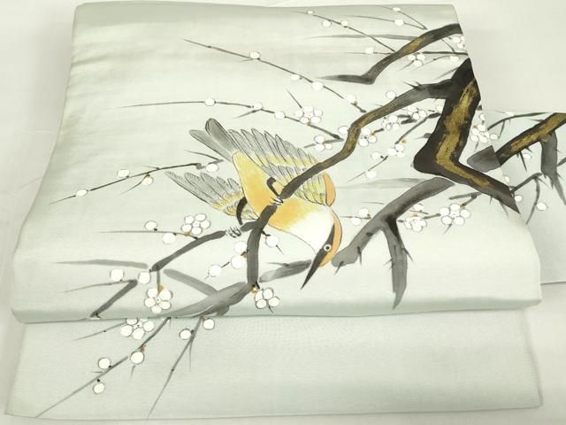 平和屋着物○塩瀬 九寸名古屋帯 舞蝶文 黒地 正絹 逸品 DAAY2653op