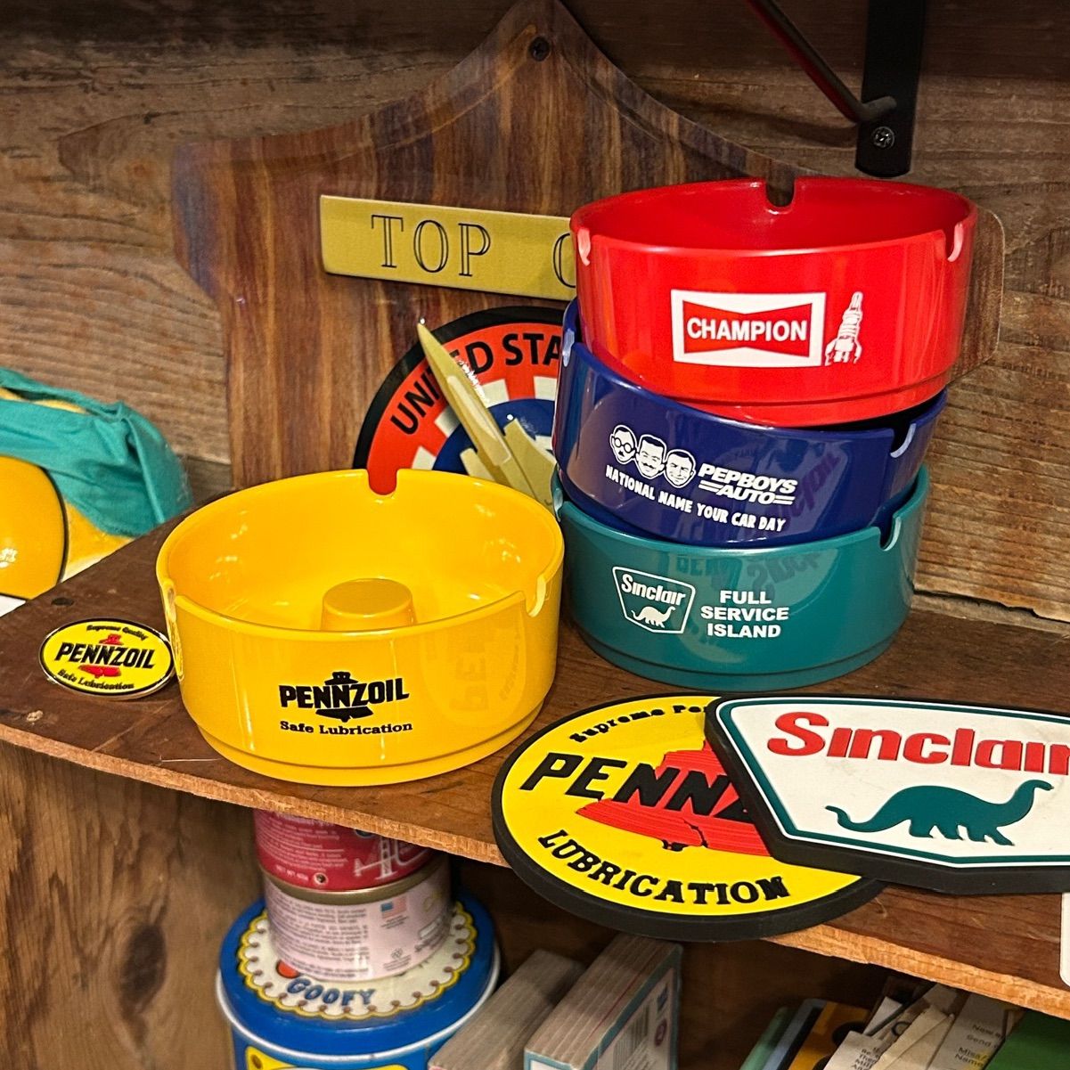 灰皿】メラミンアッシュトレー PENNZOIL CHAMPION PLUGS PEPBOYS