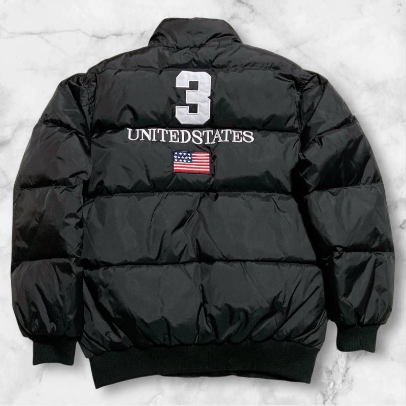 希少✨ポロバイラルフローレン ダウンジャケット ビッグポニー 星条旗 USA 黒 Polo by Ralph Lauren ポロバイラルフローレン ダウンジャケット 肉厚