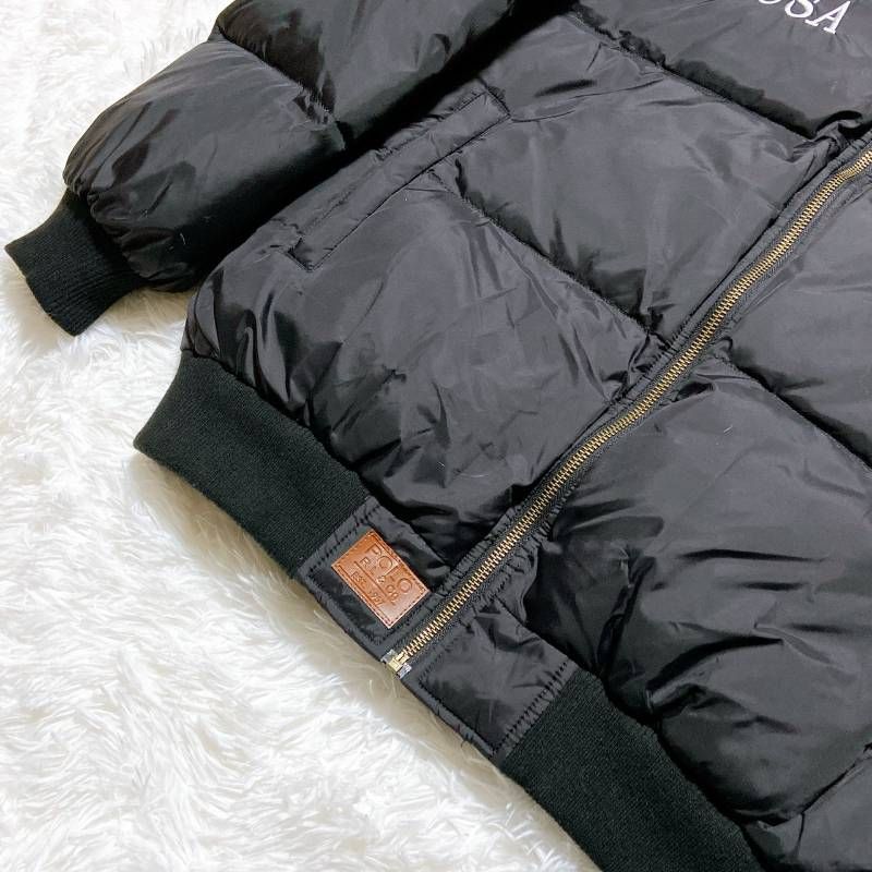 希少✨ポロバイラルフローレン ダウンジャケット ビッグポニー 星条旗 USA 黒 Polo by Ralph Lauren ポロバイラルフローレン ダウンジャケット 肉厚