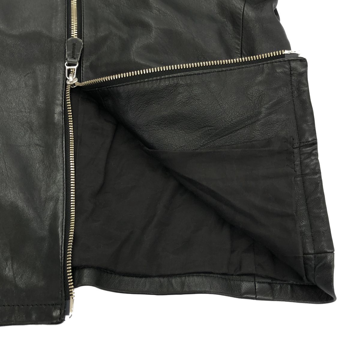 wjk wjk ダブルジェイケイ シングルライダースジャケット ラムレザー