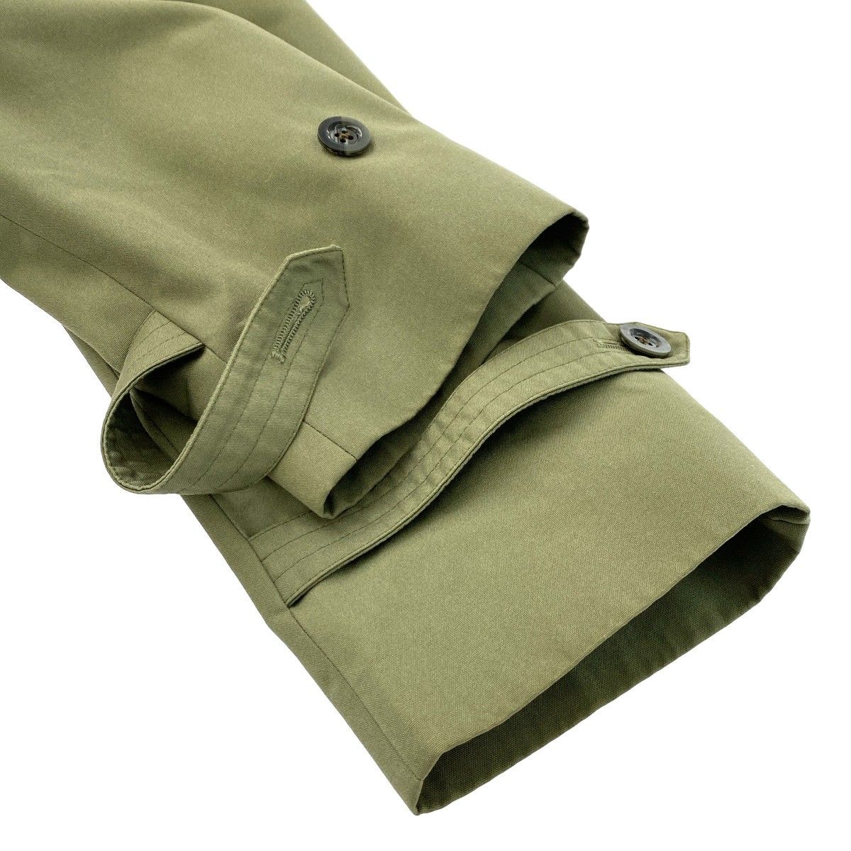 【美品】Aquascutum レディース ステンカラーコート カーキ　ライナー付 Aquascutum アクアスキュータム 4228 ネーム入り 英国製 ライナー付き