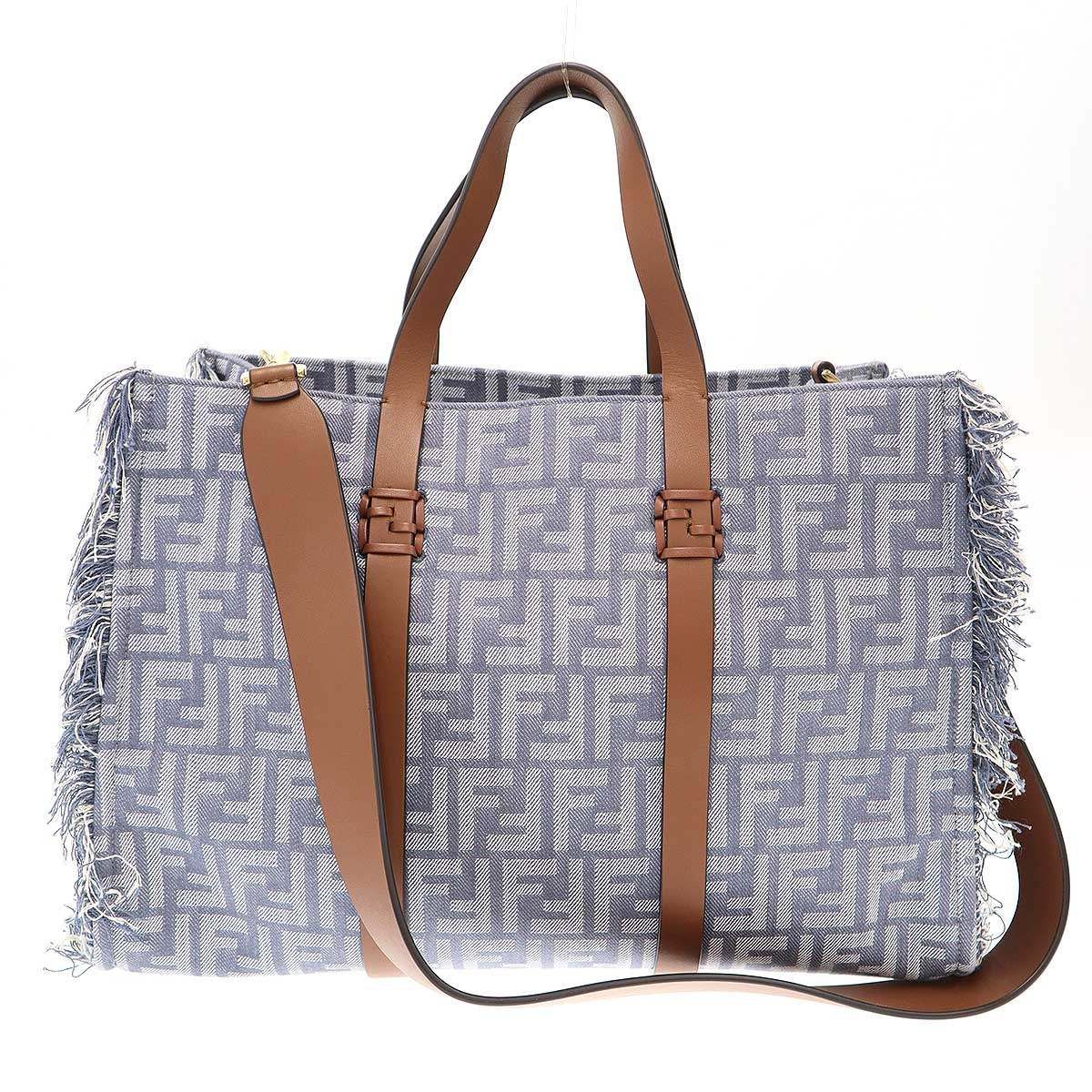 FENDI フェンディ Denim Effect FF Jacquard Bag デニムジャガード 