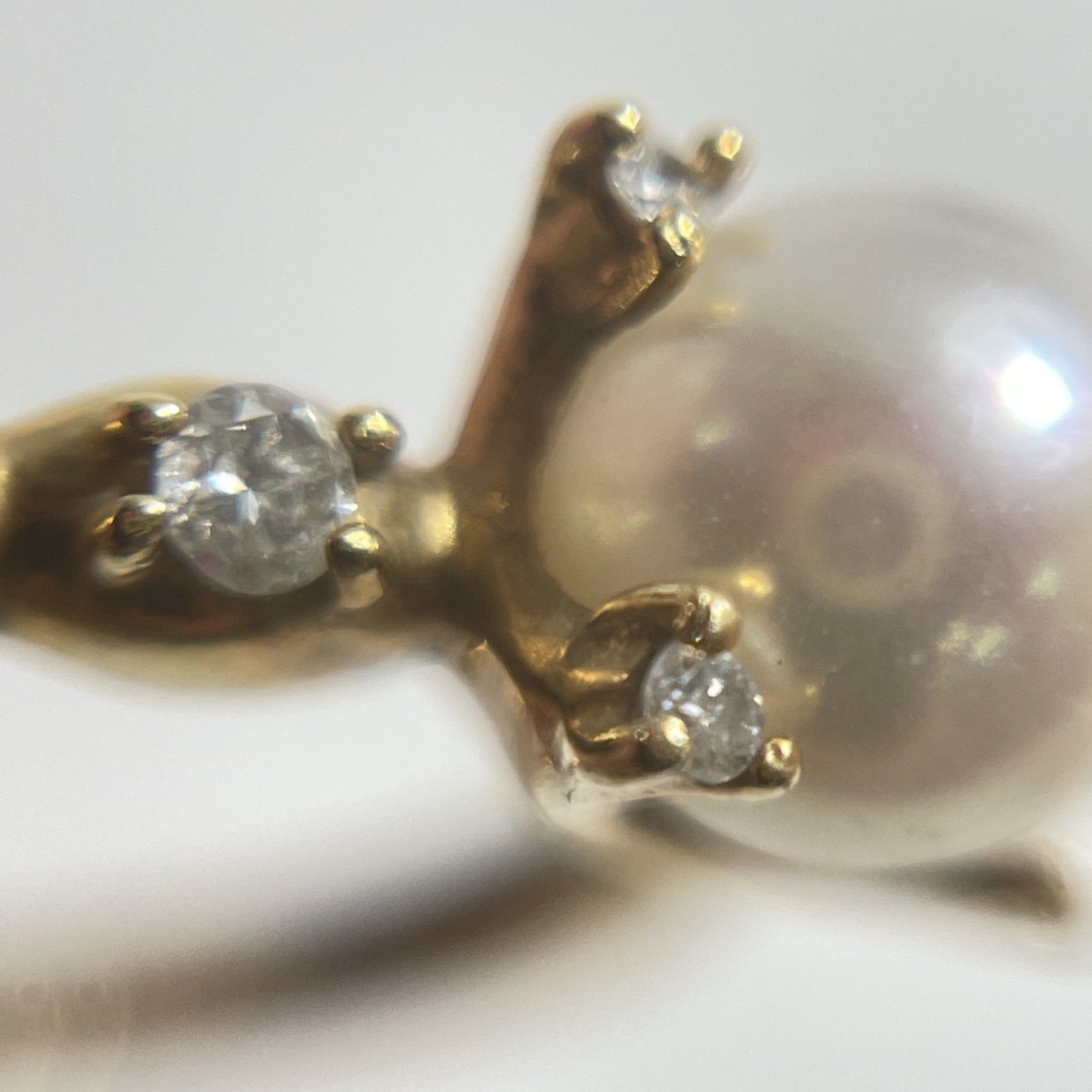 ☆ K18刻印 18金 ゴールド パール飾り付きデザインリング 指輪 13号