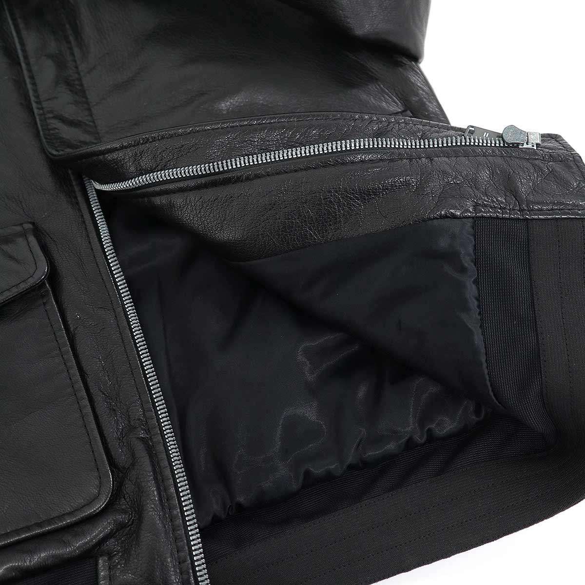 BALENCIAGA バレンシアガ 11AW ラムレザーA-2ジャケット 272808 ブラック 46 BALENCIAGA バレンシアガ 11AW ラムレザーA-2ジャケット 272808