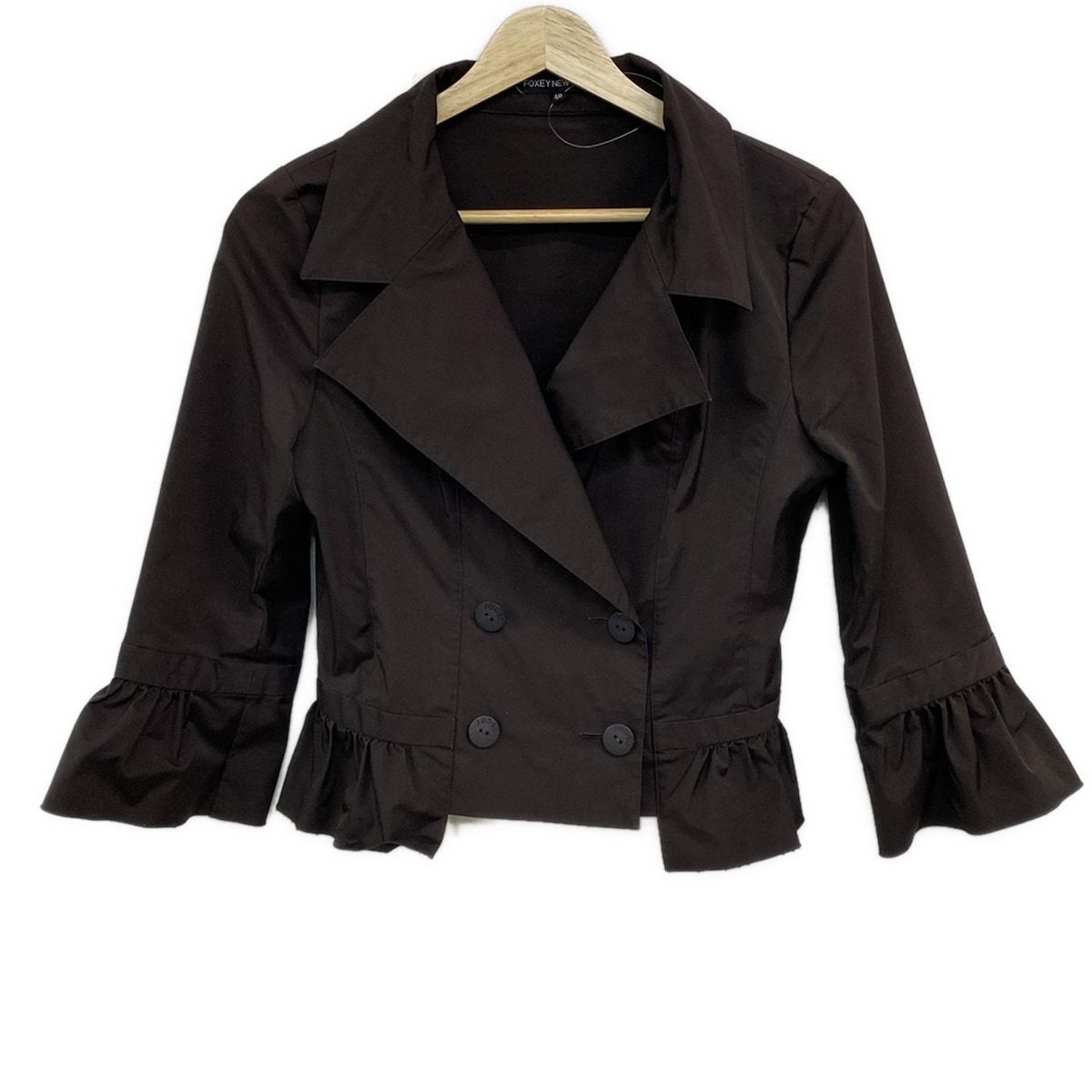 未使用級✨フォクシーニューヨーク ビッグカラージャケット 中綿 ダークブラウン 2025年最新】フォクシー ジャケットの人気アイテム - メルカリ 未使用