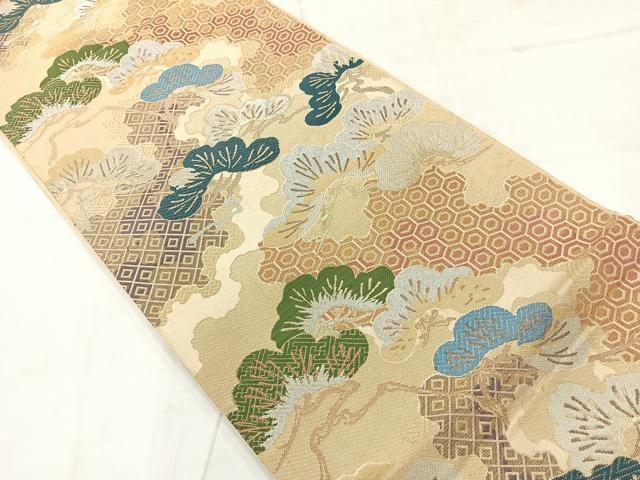 平和屋着物◎六通柄袋帯 枝松文 金銀糸 正絹 逸品 AABC8769uk - メルカリ